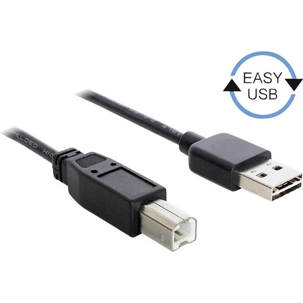 Delock USB A — USB B (3 m, USB 2.0), USB Kabel