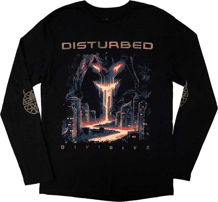 Actual product image Disturbed Unisex Adult European Tour '23 Divisive Long-Sleeved T-Shirt (S)