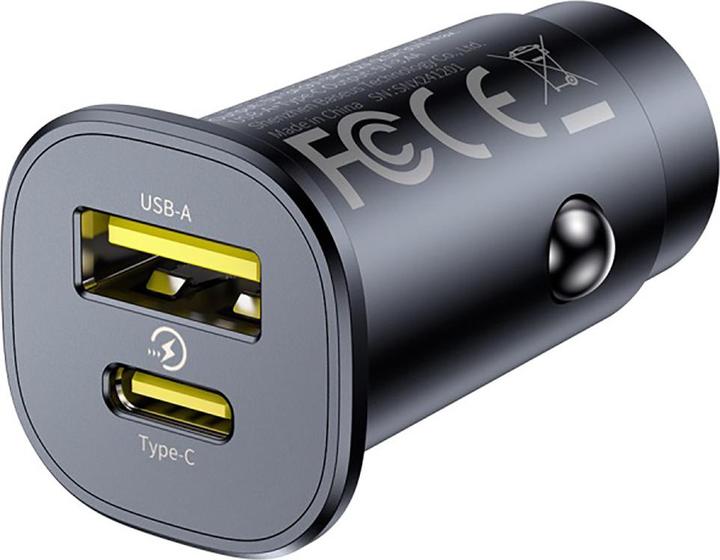Produktbild Baseus GoTrip USB-C / USB-A 30W Autoladegerät - Schwarz