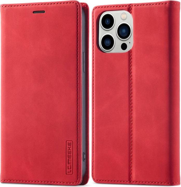 Actual product image Cover-Discount iPhone 14 Pro Max - Vintage Flip Case Cover red (Apple iPhone 14 Pro Max)