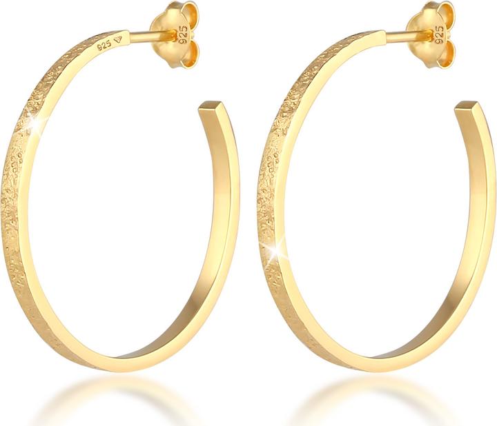 Immagine prodotto Elli Creolen mit Stecker Basic Hammerschlag (Argento)