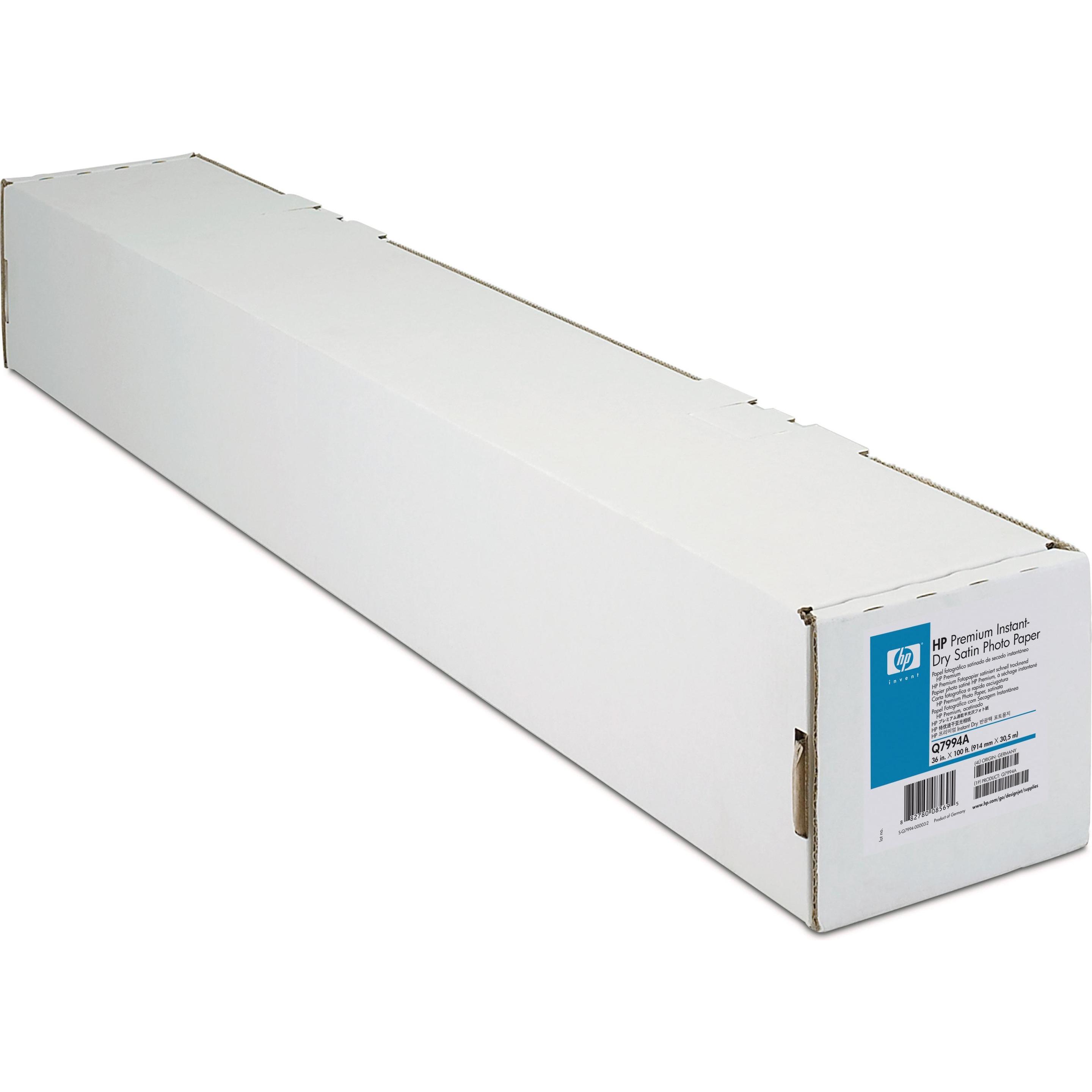 HP Premium Instant-dry Satin Fotopapier-914 mm x 30.5 m (260 g/m², Spezial), Fotopapier, Weiss