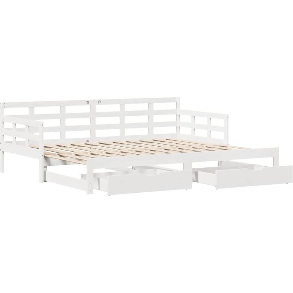 VidaXL, Sofa, Tagesbett Bettsofa Ausziehbett Schlafsofa Gästebett Schubladen 90x190cm