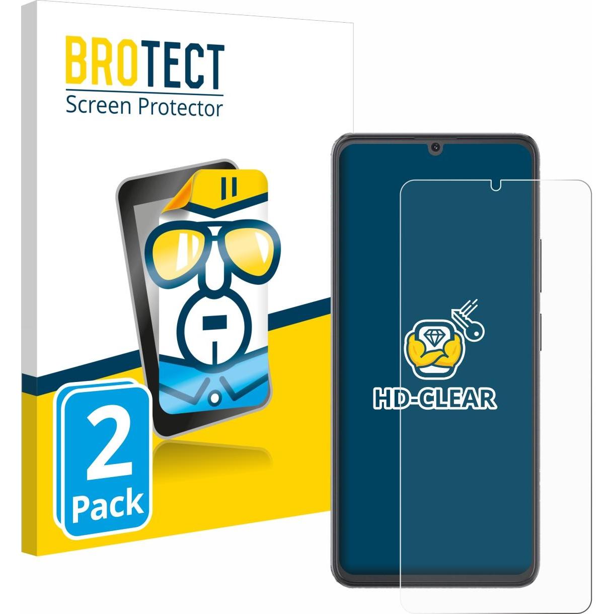 BROTECT Pellicola Trasparente (2 pz., Cubot A20), Pellicola protettiva smartphone, Trasparente