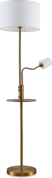 Immagine prodotto Lindby Lampada da terra Aovan con mensola e USB, bronzo (E27)