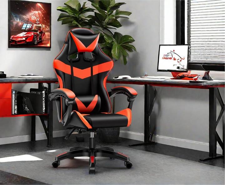 Actual product image HTI-Living Bürostuhl Schwarz/Rot Krit Power