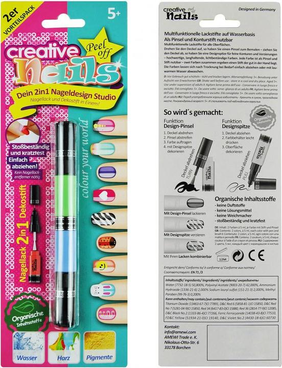 Produktbild Creative Nails Lackstift 2er
