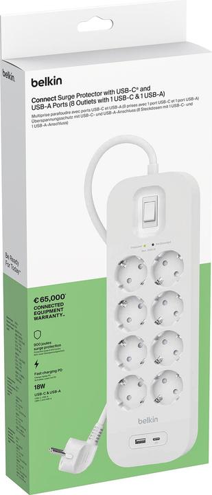 Productafbeelding Belkin Surgemaster overspanningsbeveiliging (8x, 2 m)