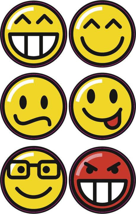 Produktbild Folia Sticker rund Emojis (24 Sticker)
