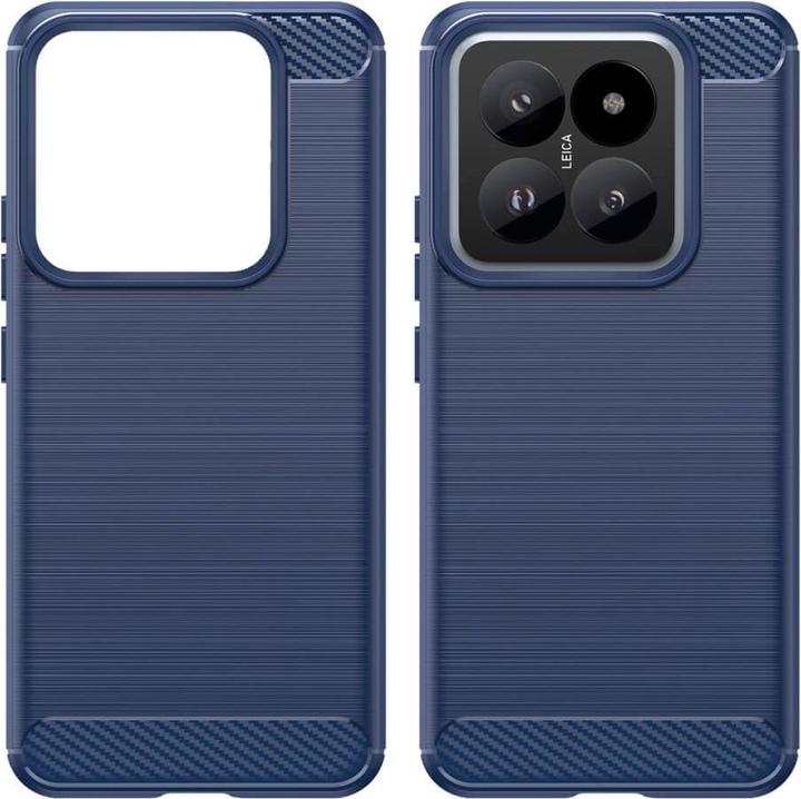 Actual product image Cover-Discount Xiaomi 14 Pro - Metal Carbon Look Case blue (Xiaomi 14 Pro)