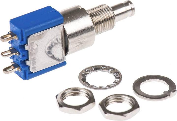 Actual product image APEM SPDT momentary pushbutton switch