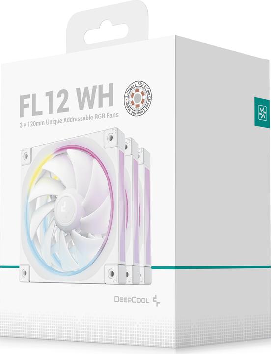 Produktbild Deepcool FL12 3in1 120x120x25 White (120 mm, 3 x)