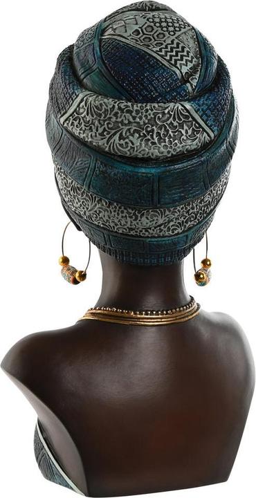 Produktbild Esprit Deko-Figur Home Blau Schwarz Gold Afrikanerin 23 x 17 x 39 cm