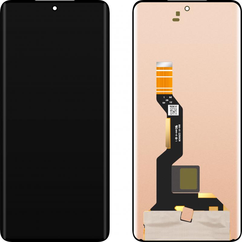 MP LCD Display Module fur Motorola Edge 50 Ultra, w/o Frame, Aftermarket, Black, Pezzi di ricambio per dispositivi mobili, Nero