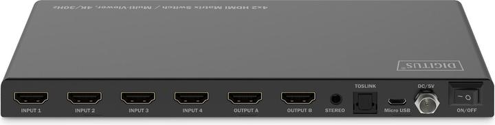 Image du produit Digitus Commutateur matriciel HDMI 4x2 / Multi Viewer, 4K / 30 Hz