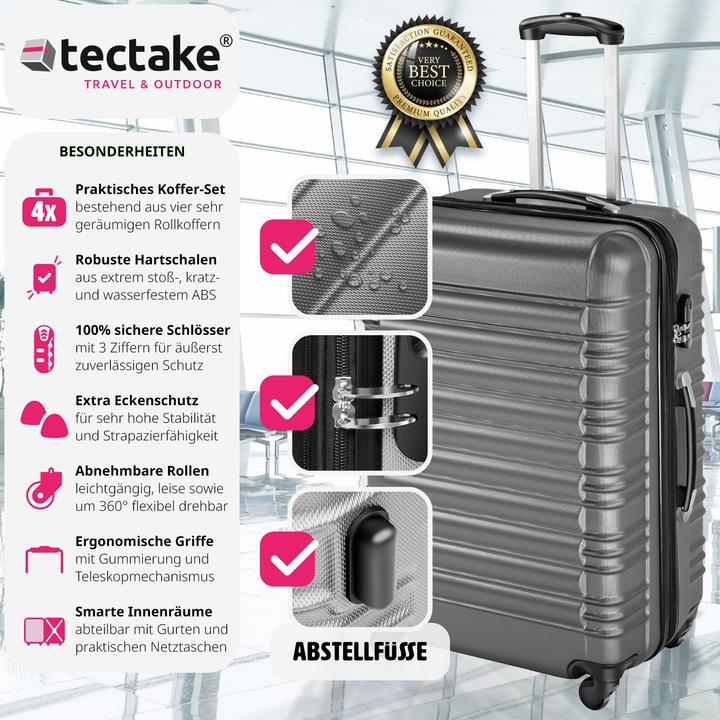 Immagine prodotto tectake Set di valigie rigide (106 l)