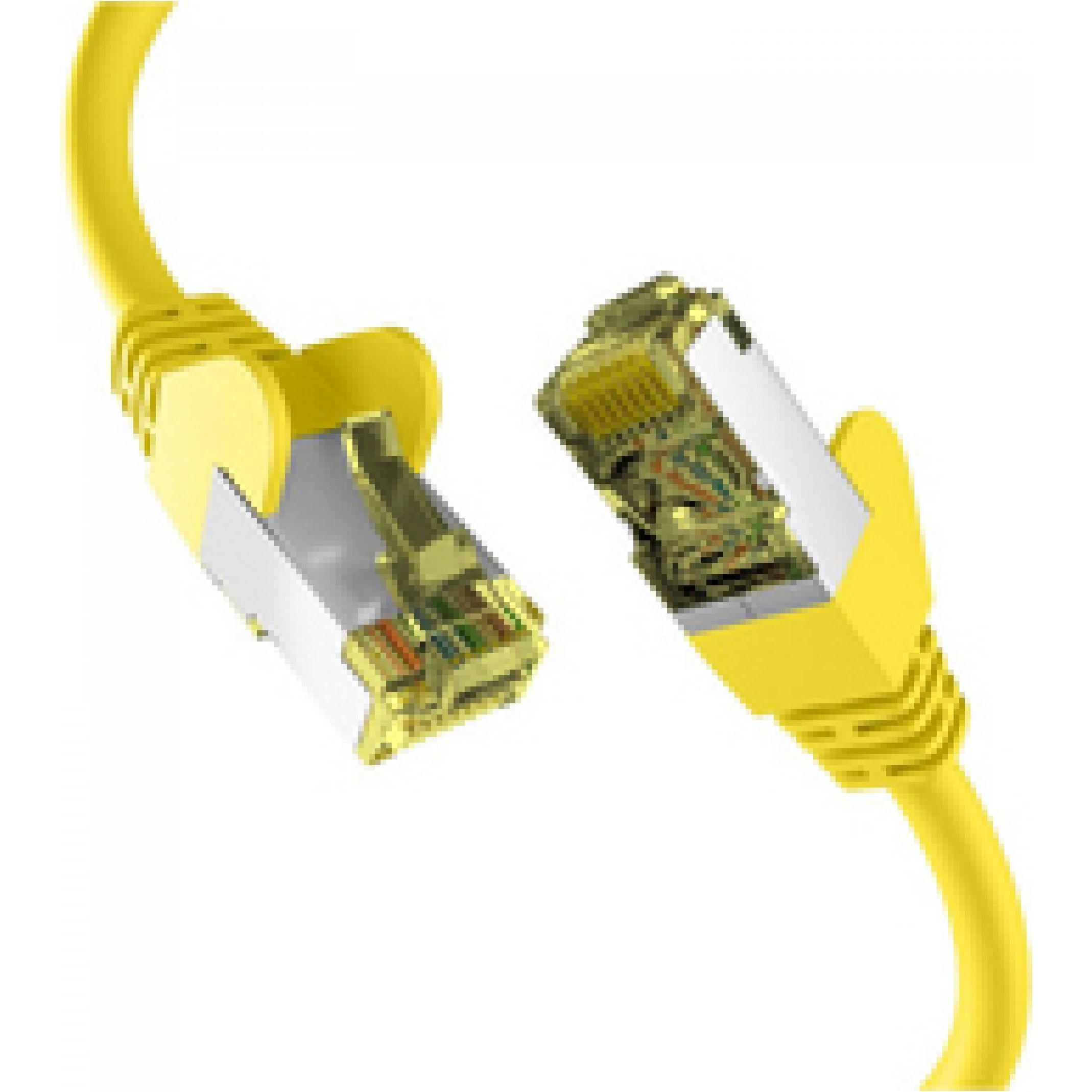 M-Cab Cat6a Yellow 25m Patch Cord (S/FTP, CAT6a, 25 m), Netzwerkkabel