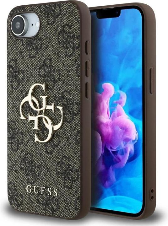 Produktbild Guess PU 4G Metal Logo Case für Apple iPhone SE (2024) - brown (Apple iPhone 16e, Apple iPhone 17e, Apple iPhone 4)