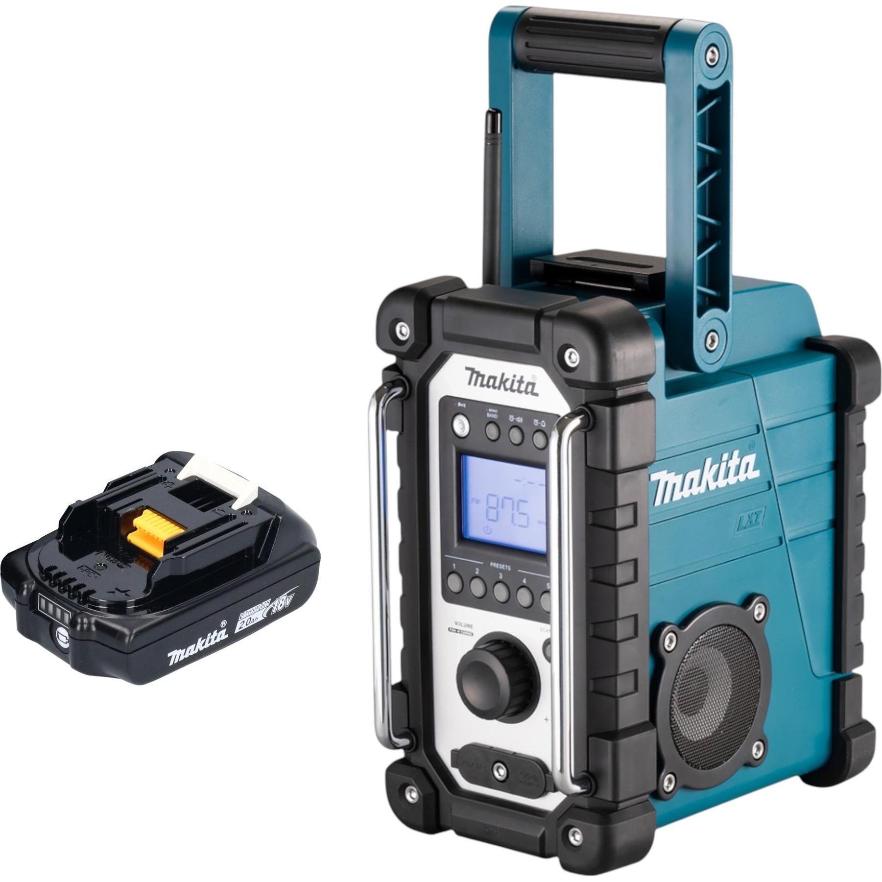 Makita DMR 116 A1 Radio da cantiere ricaricabile 14,4 - 18 V AM FM AUX + 1x batteria ricaricabile 2,0 Ah - (AM, FM), Radio