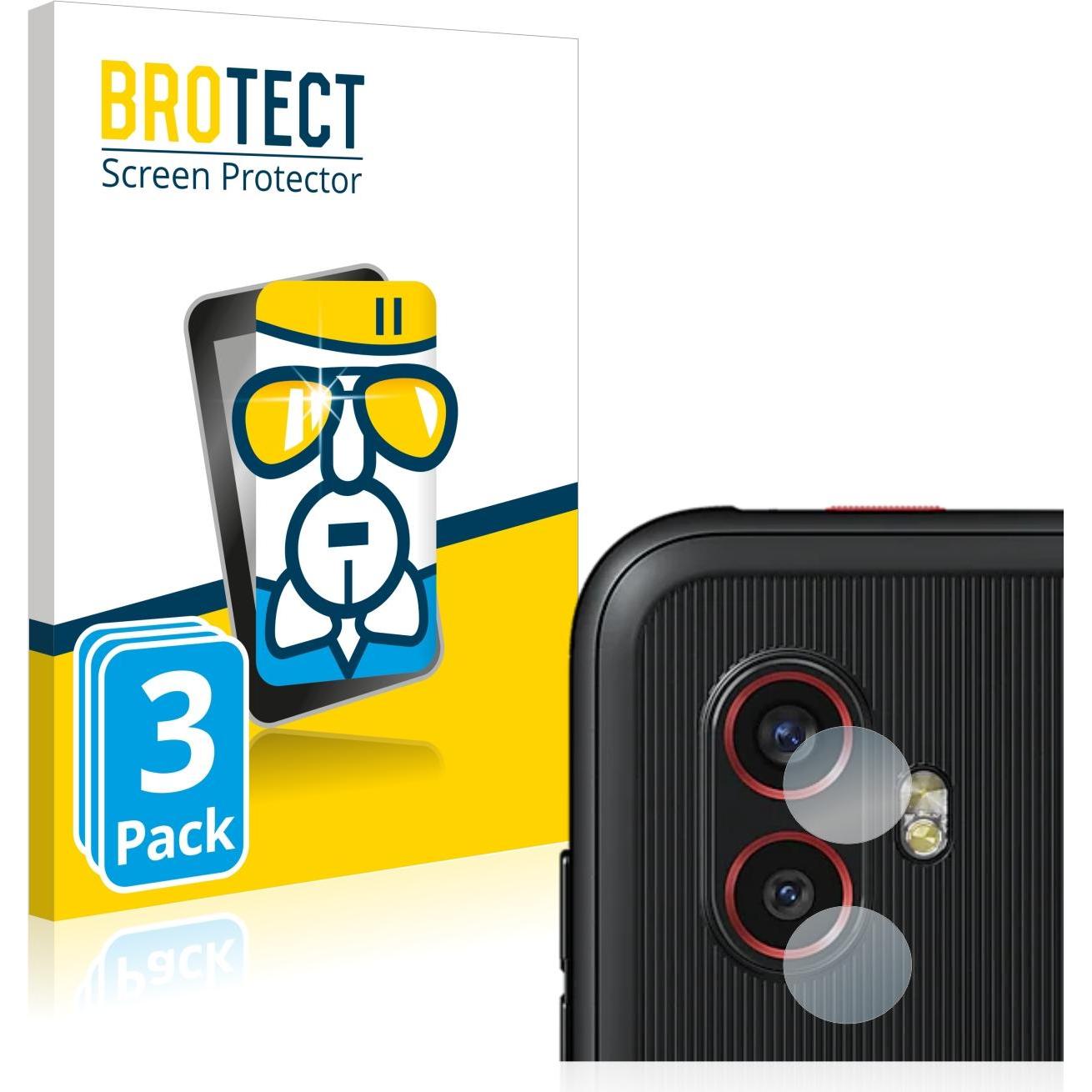 BROTECT AirGlass Panzerglasfolie (3 Stück, Samsung Galaxy XCover 6 Pro), Smartphone Schutzfolie, Transparent