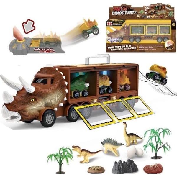 Woopie Dinosaurier-Truck mit Trägerrakete und Autos (43018)