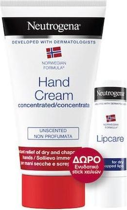 Neutrogena Promo Pack Norwegian Formula Handcreme und Lippenpflege - 75ml Handcreme und 48g Lippenbalsam (75 ml)