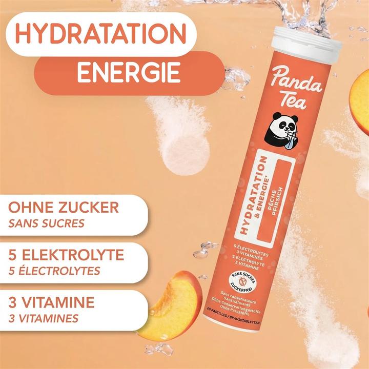 Image du produit Panda Tea Électrolytes - Hydratation et énergie (20 pcs, Comprimé effervescent, 80 g)