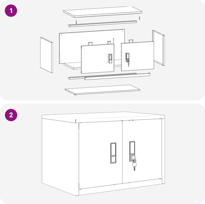 Image du produit vidaXL Büro-Beistellschrank (40 x 40 x 40 cm)