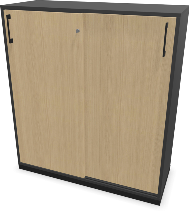 Dark grey, Oak decor bleached, Black
