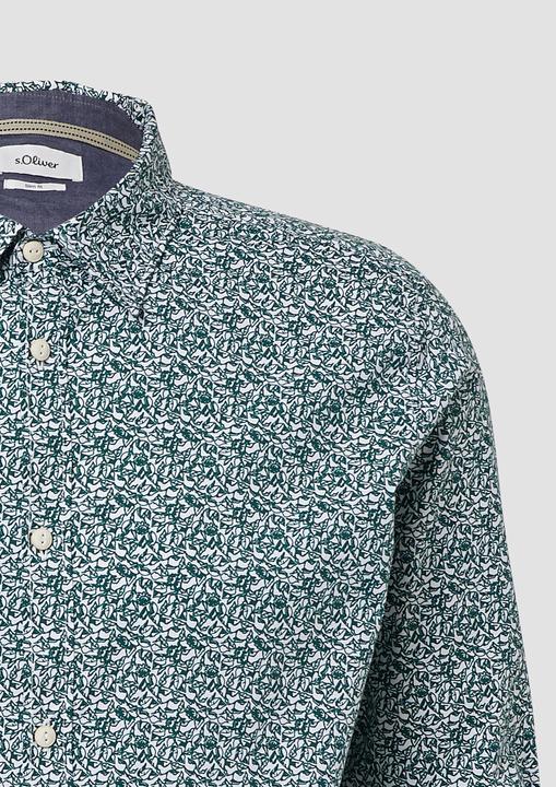 Immagine prodotto s.Oliver Hemd Slim Fit: Baumwollhemd mit All-over-Print (S)