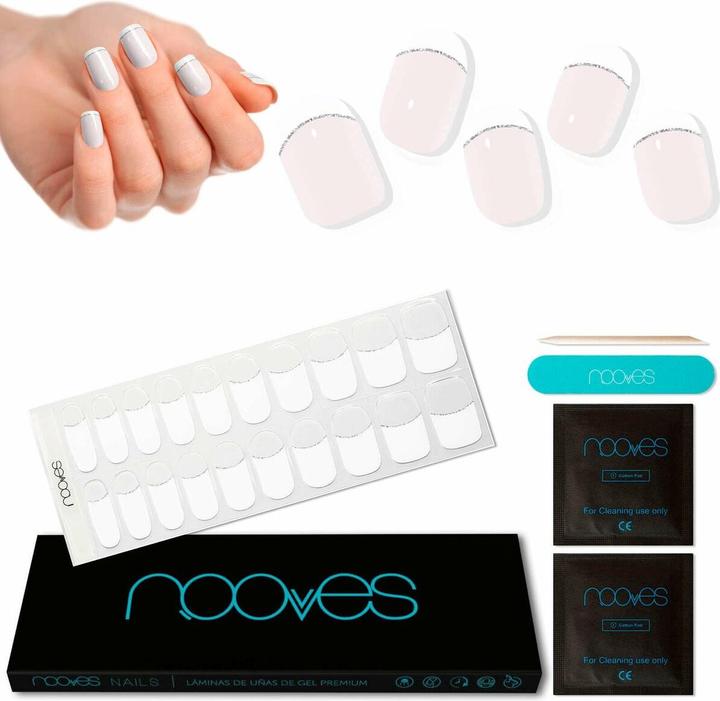 Image du produit Nooves NAILS Premium Precured Gel Nail Foils French LUXE Transparent French Salon Quality Long Lasti (Séchoirs pour vernis à ongles)