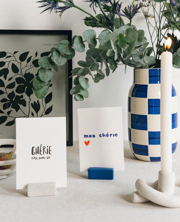 Actual product image Esmée Postcard holder / Business card holder, blue