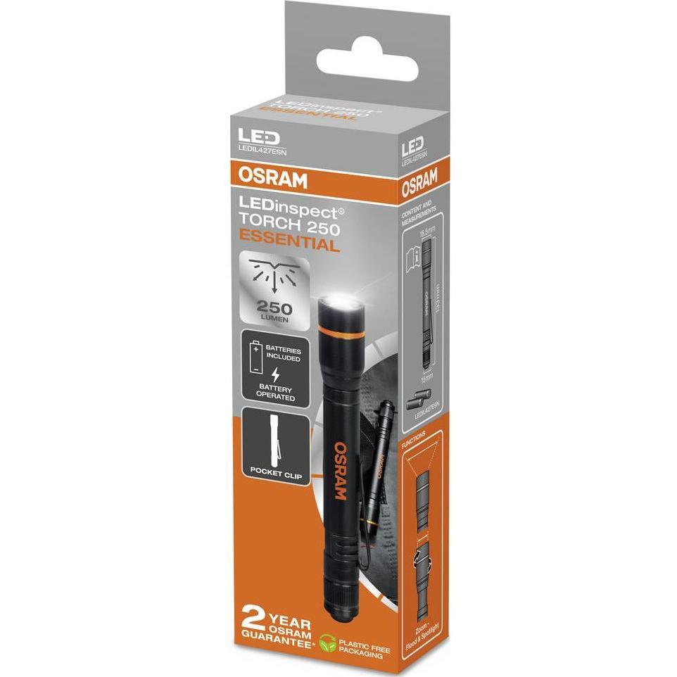 Osram, Illuminazione da lavoro, LEDinspect TORCH 250 ESSENTIAL Arbeitsleuchte (250 lm)