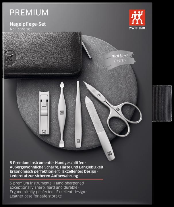 Image du produit Zwilling Étui zippé en cuir de yak noir 5 pcs. (Nécessaire)