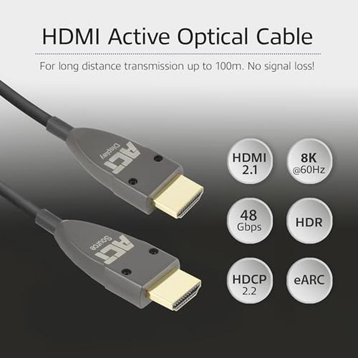 Produktbild ACT 10 meter HDMI Premium 8K Hybrid cable HDMI-A male (10 m, HDMI, 2.1)