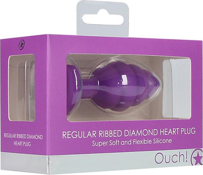 Produktbild Ouch! Regular Ribbed Diamond Heart Plug