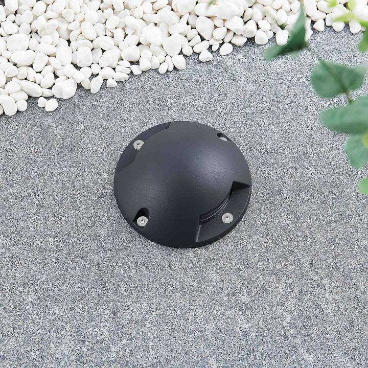 Actual product image Lindby Huban LED floor surface mounted light, two-flame (220 lm, IP67)