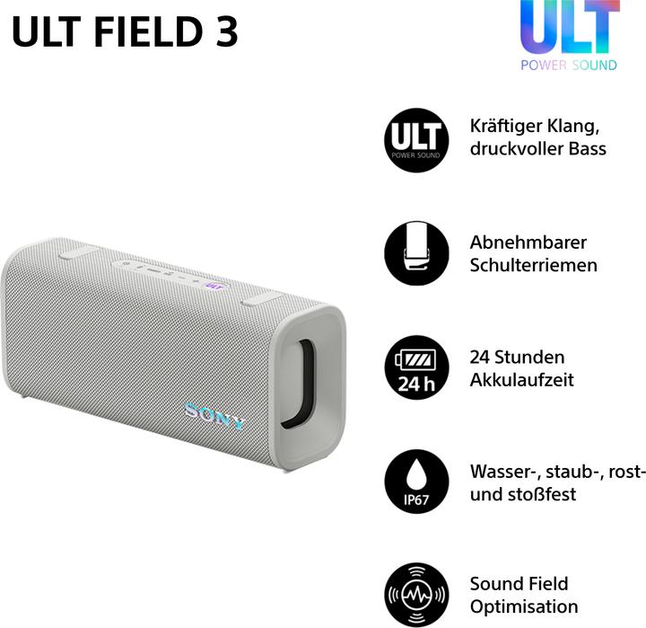 Actual product image Sony ULT Field 3 (24 h, Rechargeable battery operated)