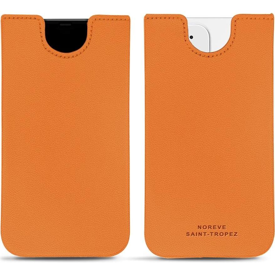 Noreve Lederschutzhülle (Apple iPhone 12 mini), Smartphone Hülle, Orange