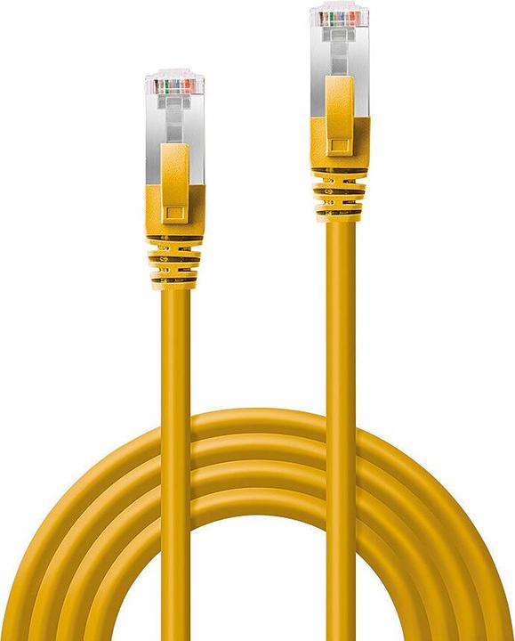 Image du produit Lindy 2m de câble Cat.6 S/FTP LSZH, jaune connecteur RJ45, 250MHz, cuivre (S/FTP, CAT6, 2 m)