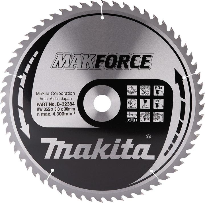 Makita MAKFORCE saw blade 355x30x60Z