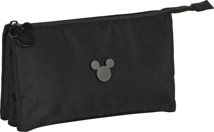 Actual product image Mickey Mouse Club House Mickey Mouse Clubhouse Premium Black (22 x 12 x 3 cm) triple multi-purpose pouch