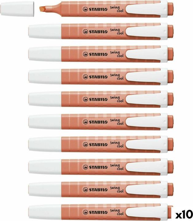 Produktbild STABILO Textmarker - swing cool Pastel - 10er Pack - Korallrot (10x)