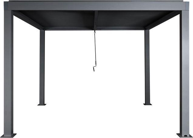 Produktbild Mendler Pergola HWC-L46, 10cm-Aluminium-Gestell, Regenrinne sturmfest, 3x3m, anthrazit (300 cm, 300 cm)