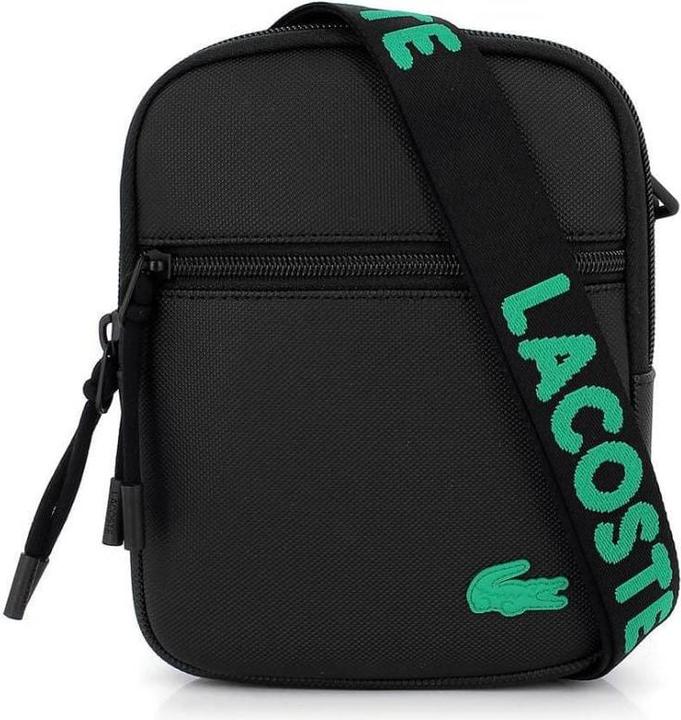 Actual product image Lacoste Small LCST Slimline Piqué Bag - Black
