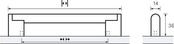 Actual product image Hettich Furniture handles ProDecor Brema