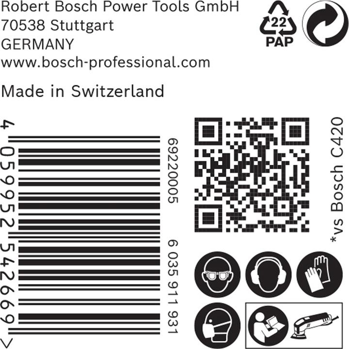 Produktbild Bosch Professional Zubehör EXPERT C470 Schleifpapier für Deltaschleifer, 93 mm, G 80, 50 Stück (80)