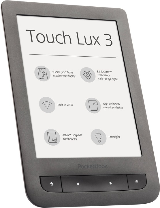 Produktbild PocketBook Touch Lux 3 (6", 4 GB, Dunkelgrau)