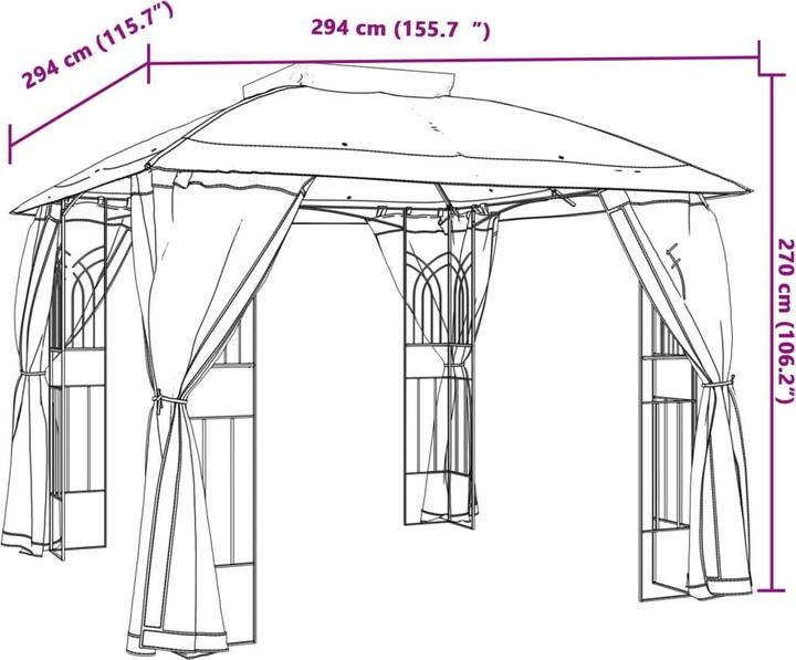 Nährwerte und Zutaten VidaXL Prescott (294 cm, 294 cm)