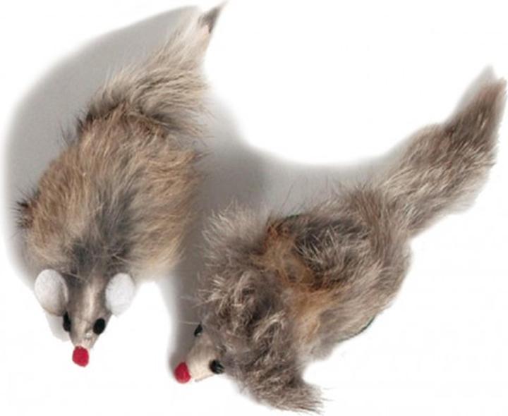 Actual product image Swisspet Cat toy fur mouse 12cm (Play mouse cat)